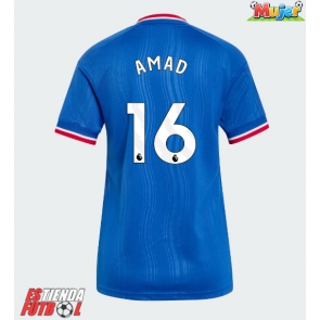 Manchester United Amad Diallo #16 Segunda Equipación Mujer 2026-27 Manga Corta